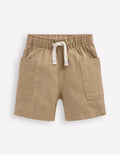 Baumwollshorts mit Tasche-Macadamia