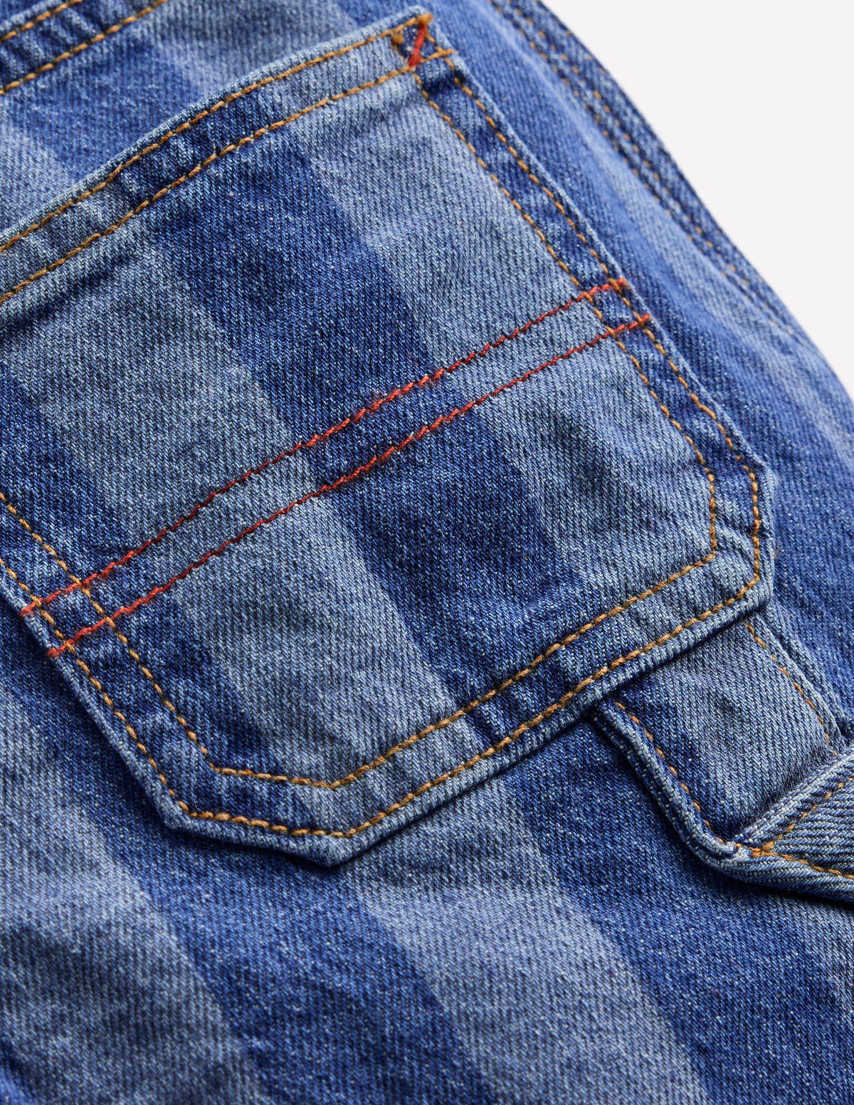 Carpenter-Shorts-Schattenblau Streifen-3