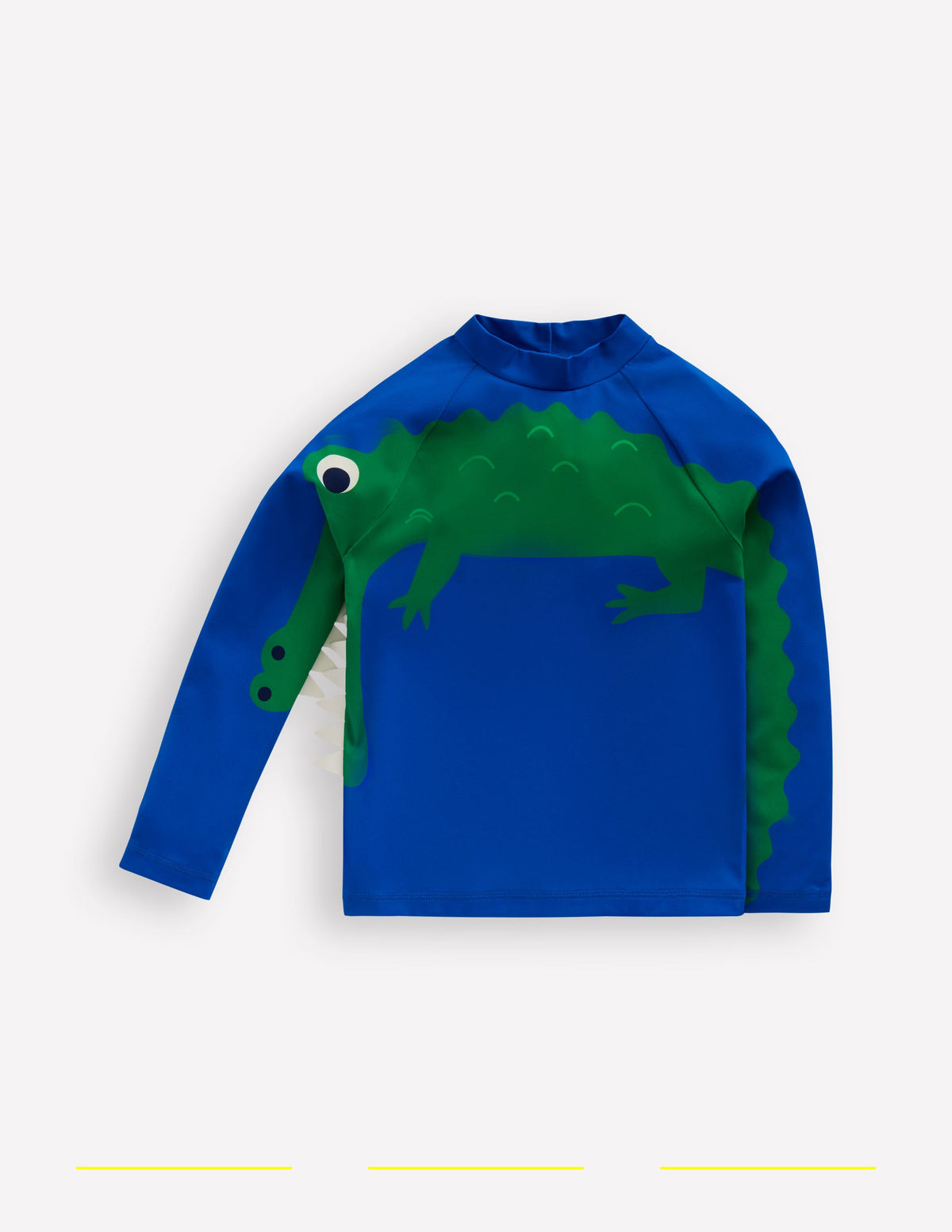 Lustiges Badeshirt mit Sonnenschutz-Blau Krokodilleder-4