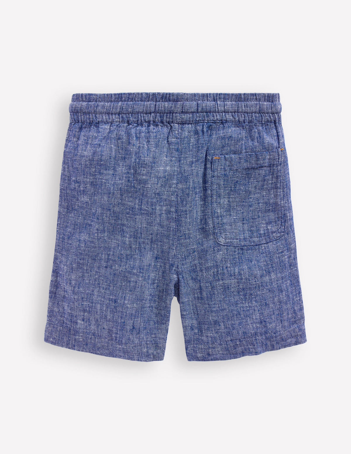 Shorts aus Baumwollleinen-Blauer Faux-Uni - Image 2
