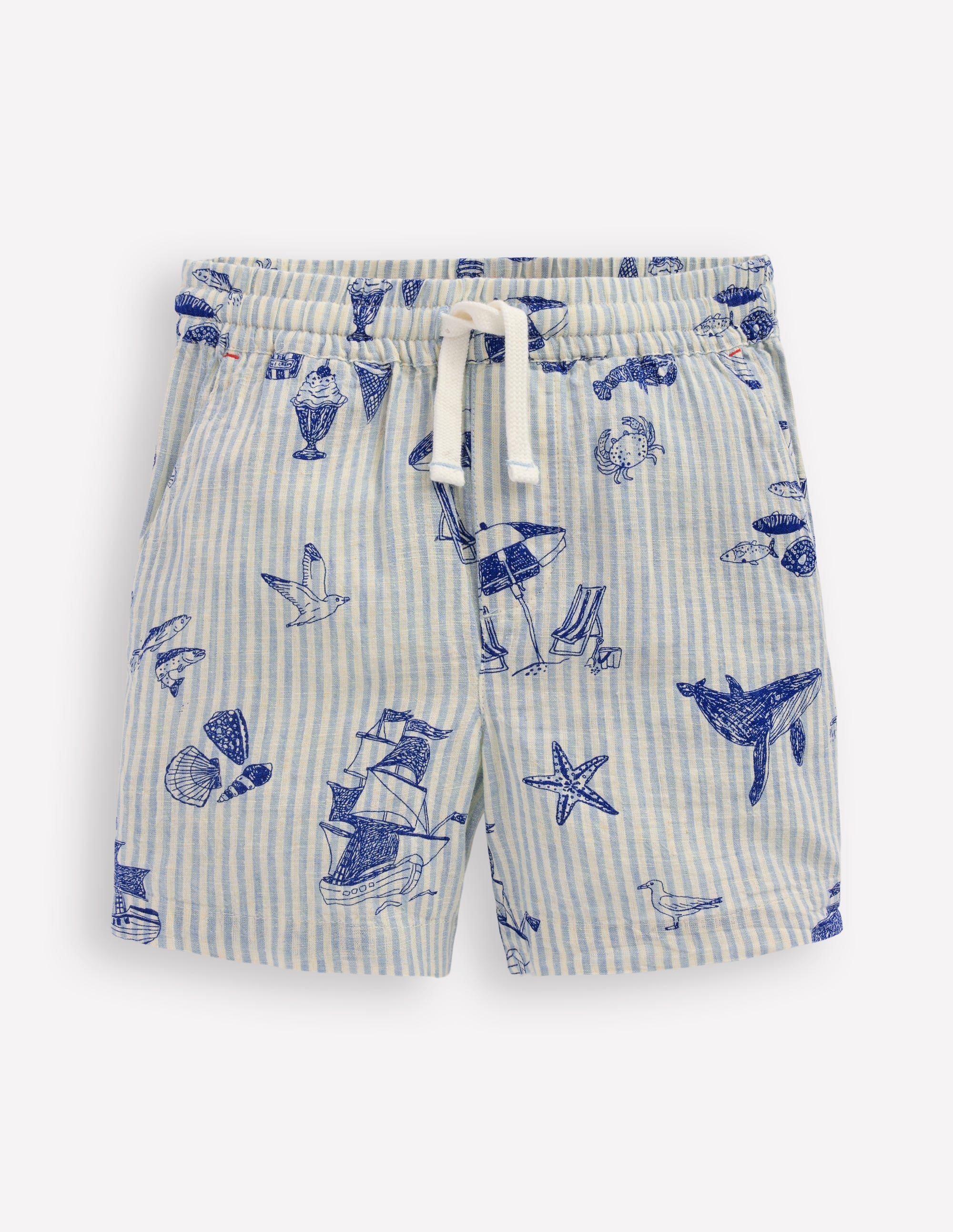 Shorts aus Baumwollleinen-Strandpromenade - Image 1