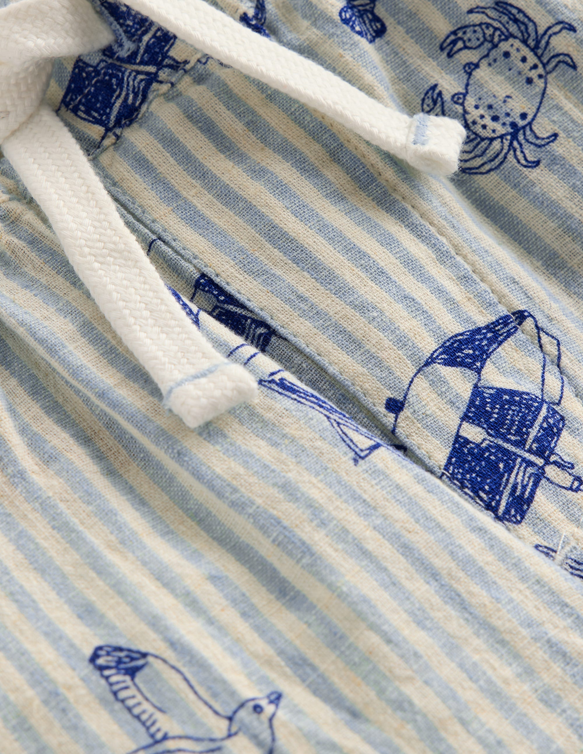 Shorts aus Baumwollleinen-Strandpromenade - Image 3