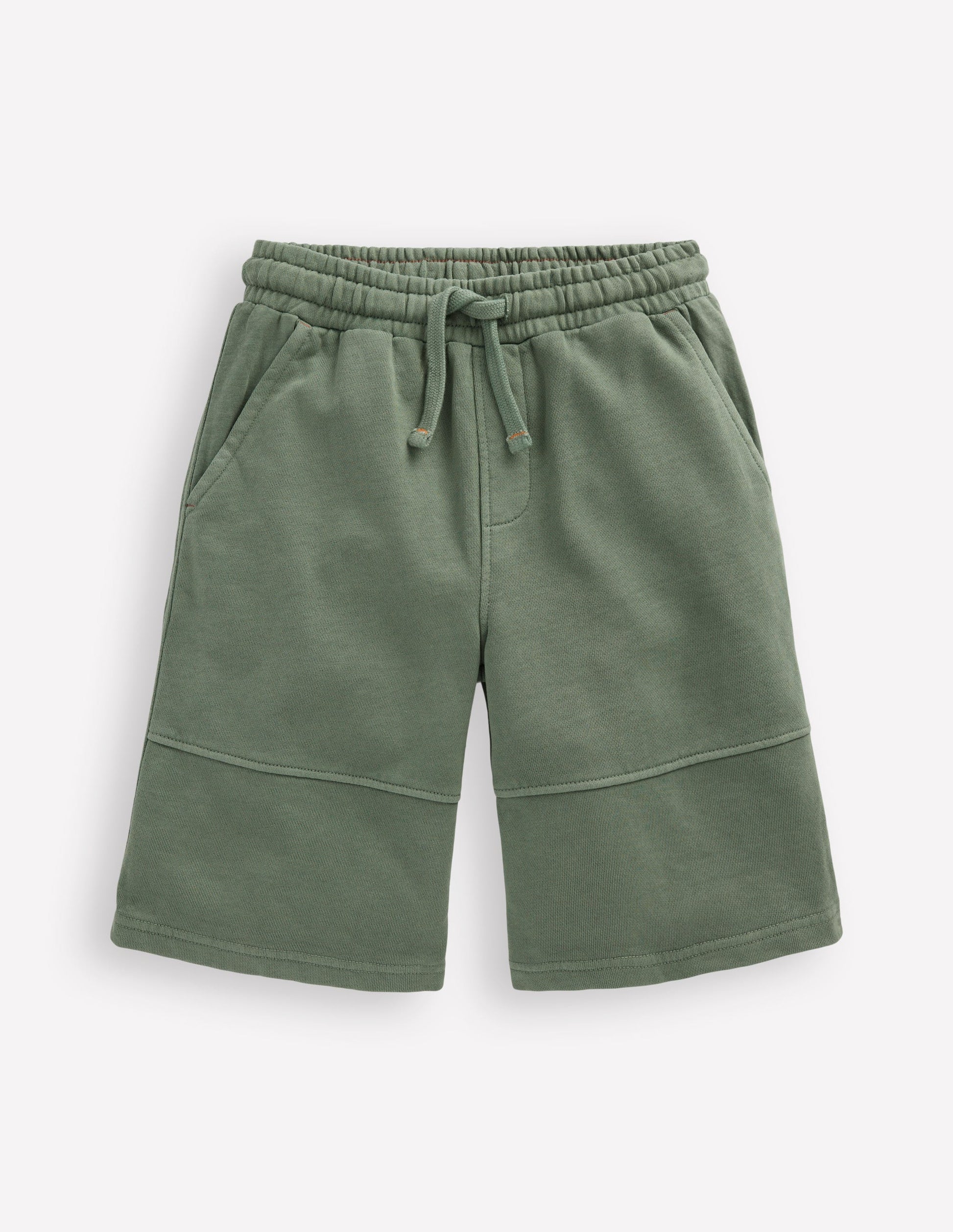 Stückgefärbte Bermudashorts-Flaschengrün-1