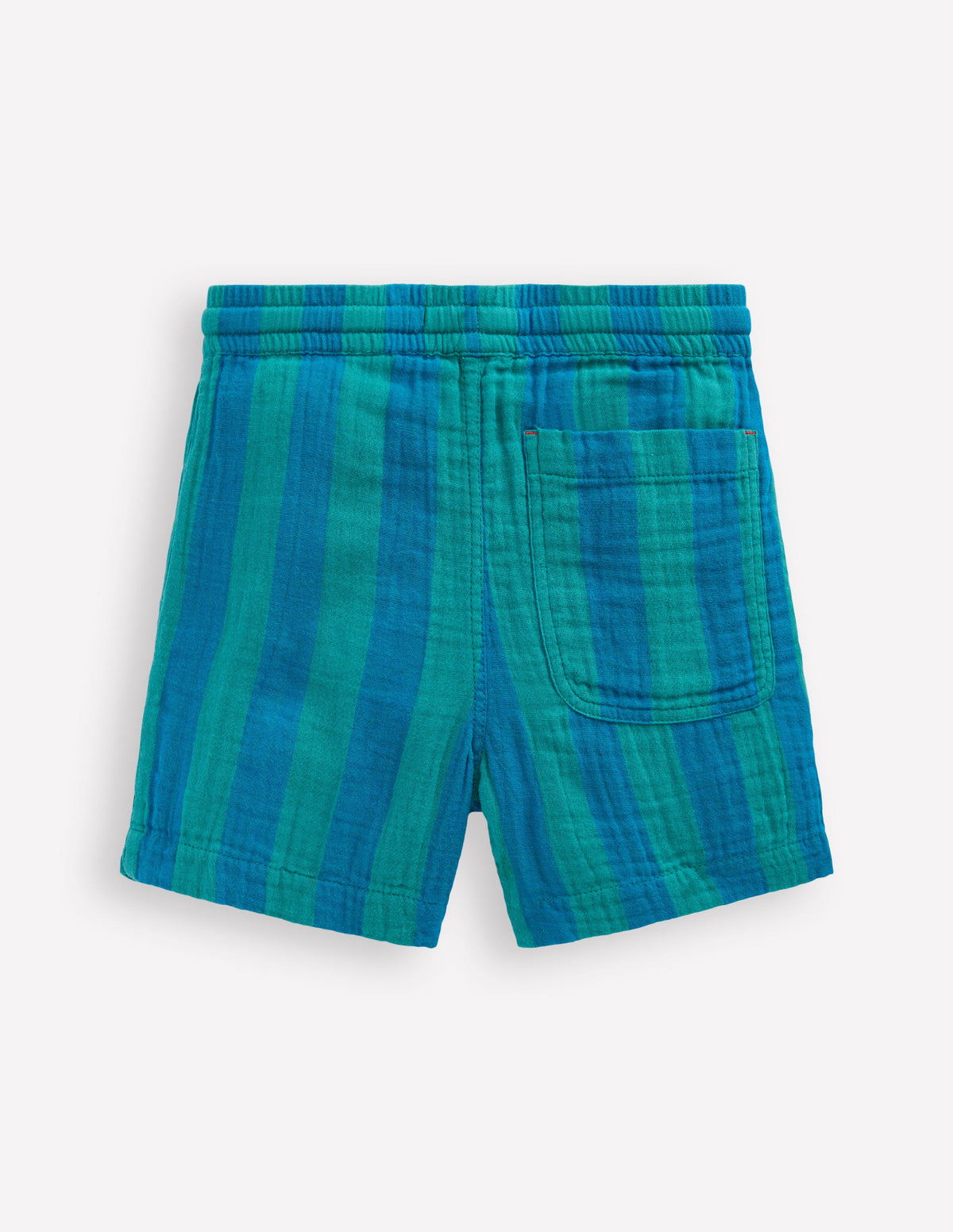Double Cloth Shorts-Green and Blue Stripe - Image 2