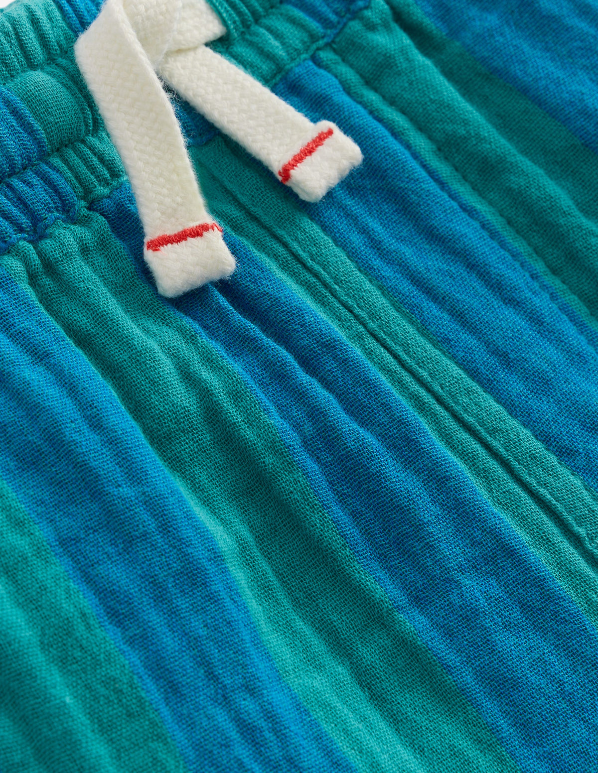 Double Cloth Shorts-Green and Blue Stripe - Image 3