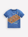 Lockeres T-Shirt mit Sportgrafik-Blauhäher Basketball
