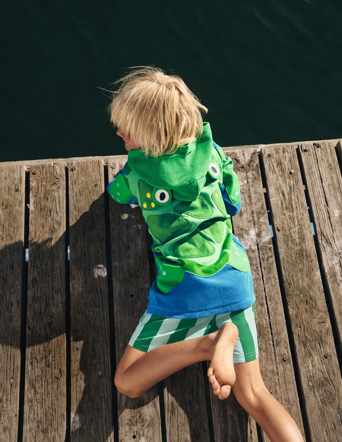 Poncho fun zippé en éponge-Tortue - Image 4