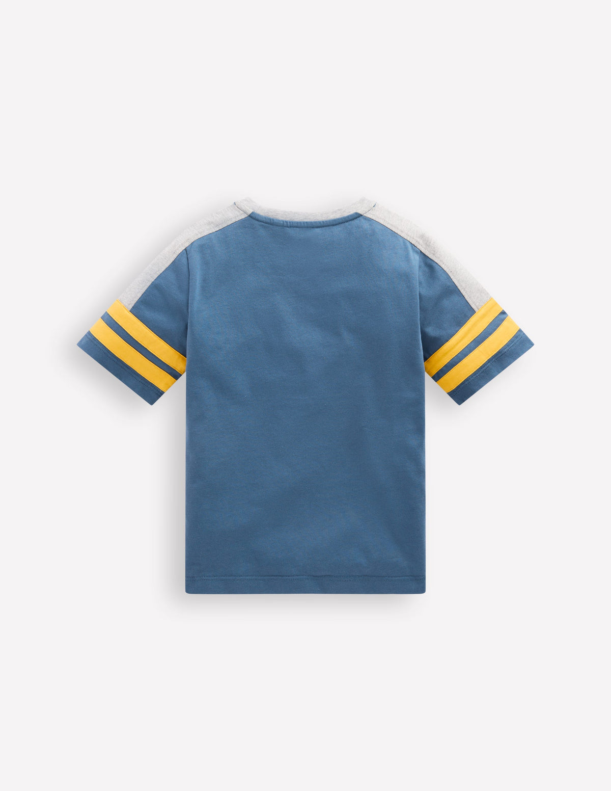 T-Shirt in Blockfarben-ECHTES MARINEBLAU BLOCKFARBEN-2