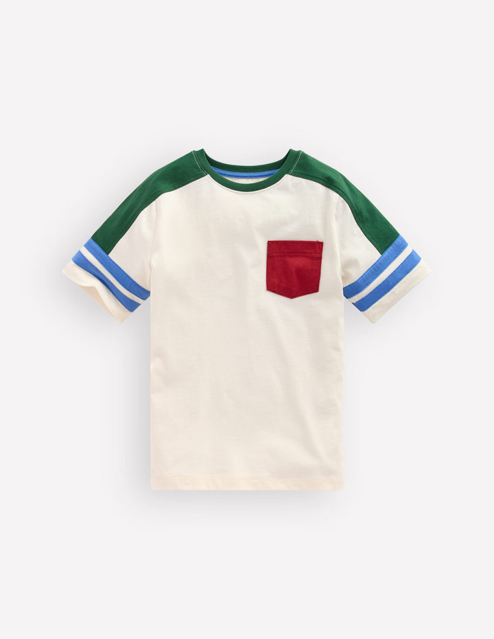 T-Shirt in Blockfarben-KOKOSNUSSMILCH BLOCKFARBEN