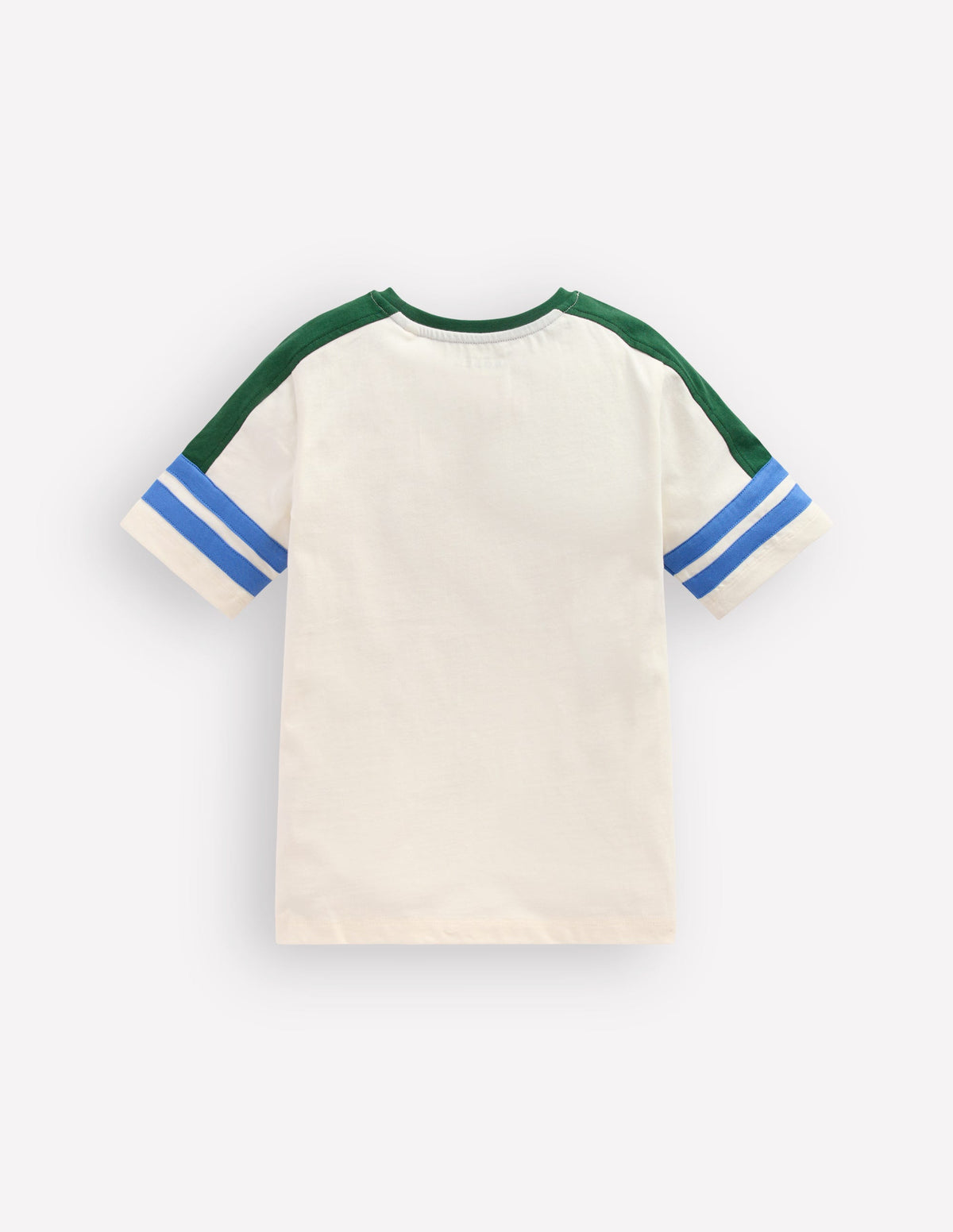 Short Sleeve Colourblock Tee-COCONUT MILK COLOURBLOCK - Image 2