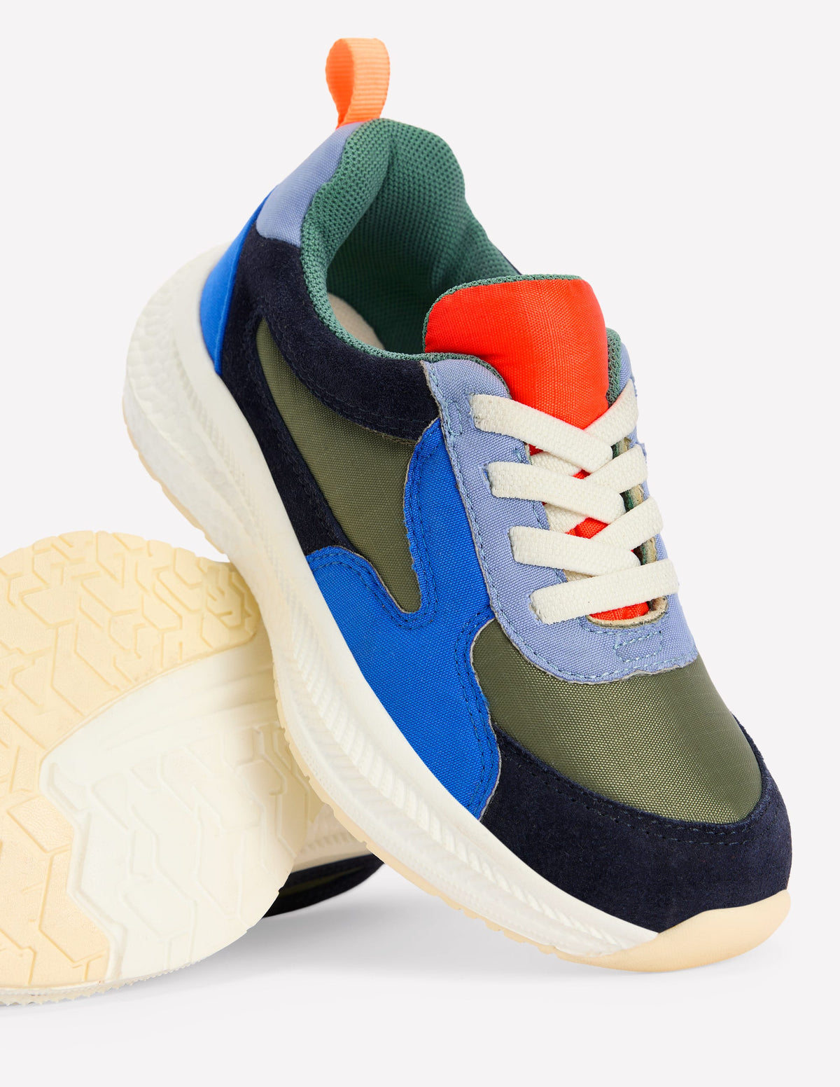 Sneaker mit breiter Sohle in Blockfarben-Blockfarben-3