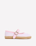 Espadrilles im Mary-Janes-Stil-Strandgrasnelke Drillich Streifen
