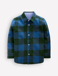 Cosy Cotton Check Shirt-Teal and Green Check