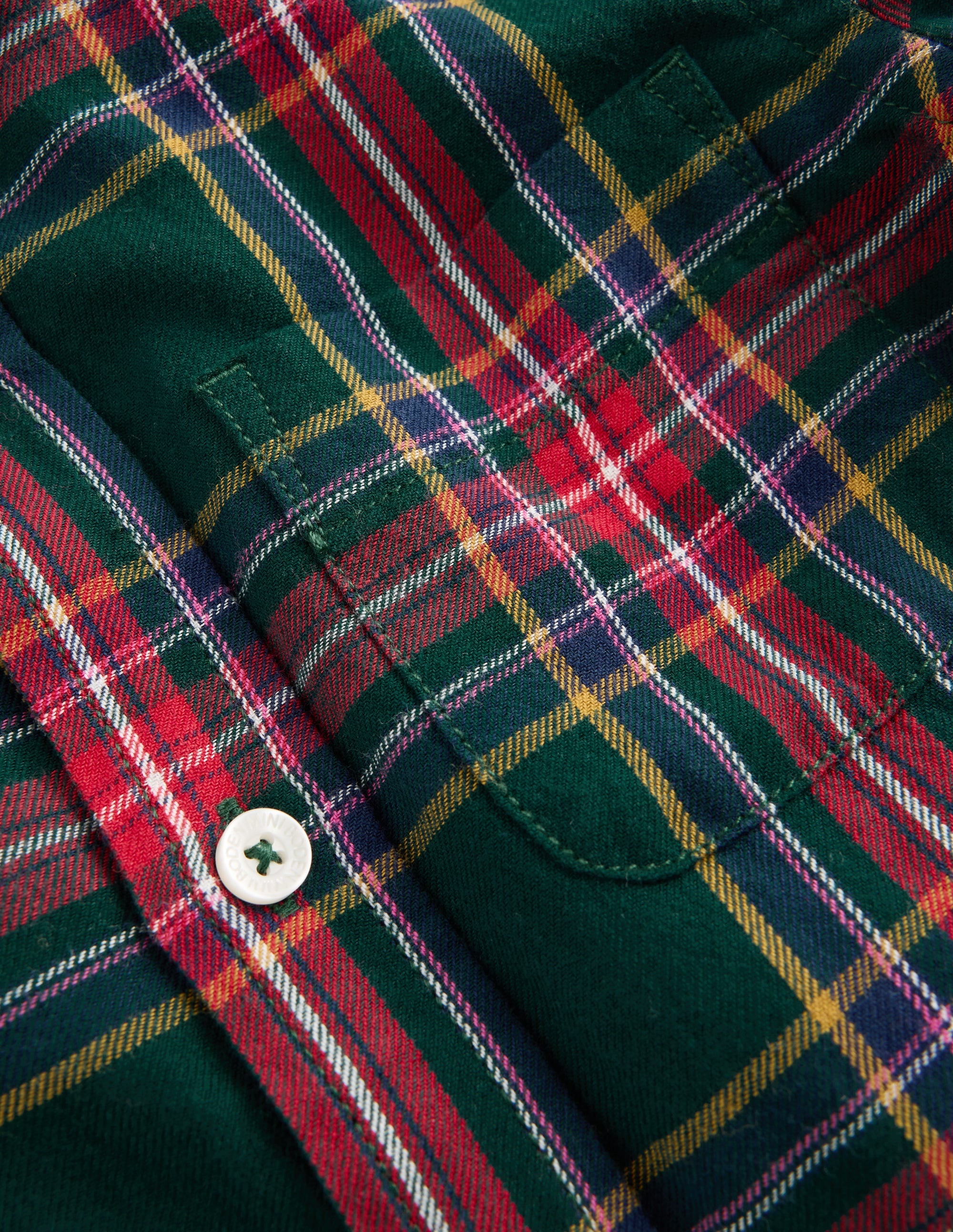 Chemise cosy à carreaux en coton-Carreaux vert foncé - Image 6