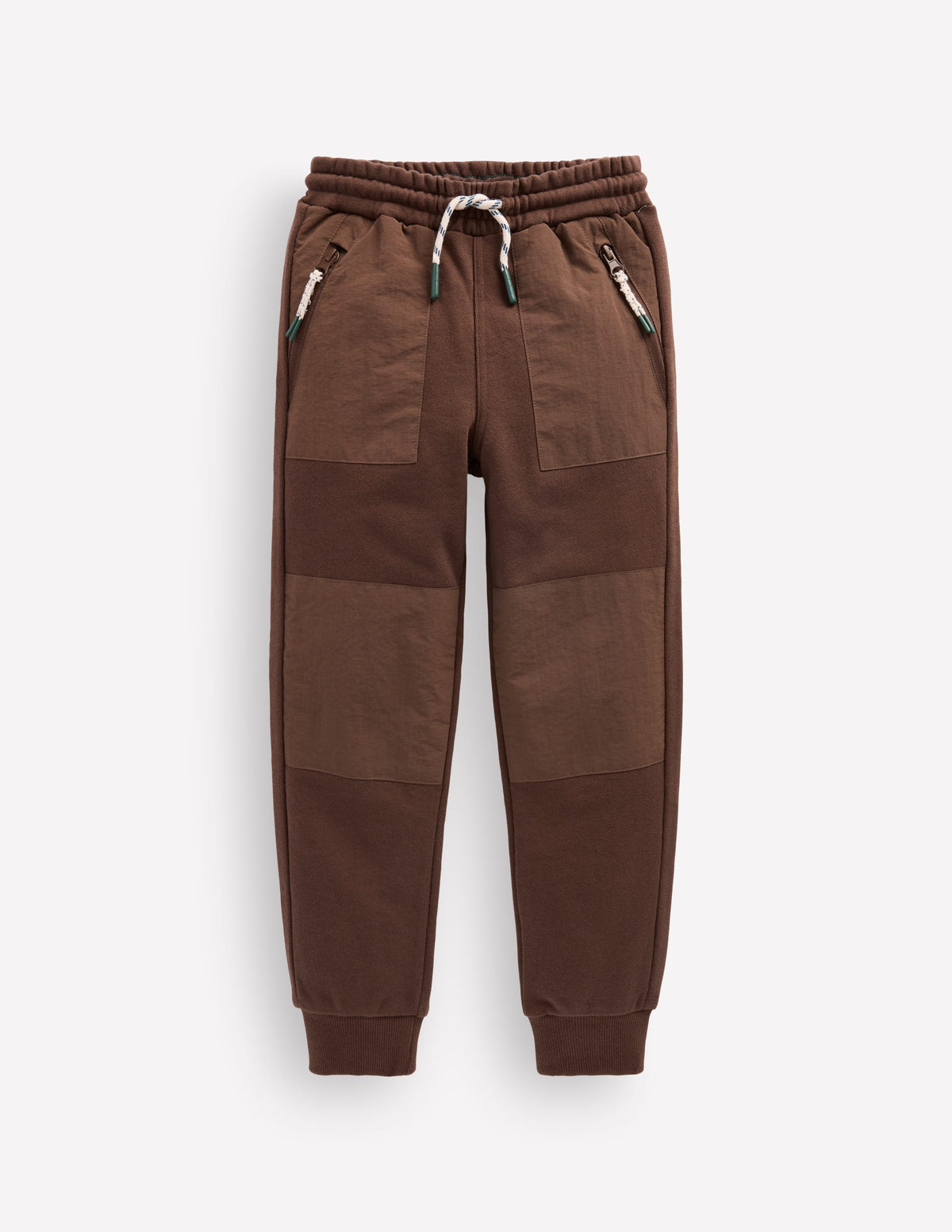 Jogginghose mit verstärktem Knie-Waldbraun - Image 1