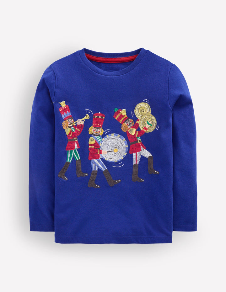 Langärmliges Superstitch-Oberteil-Weihnachten Blaskapelle