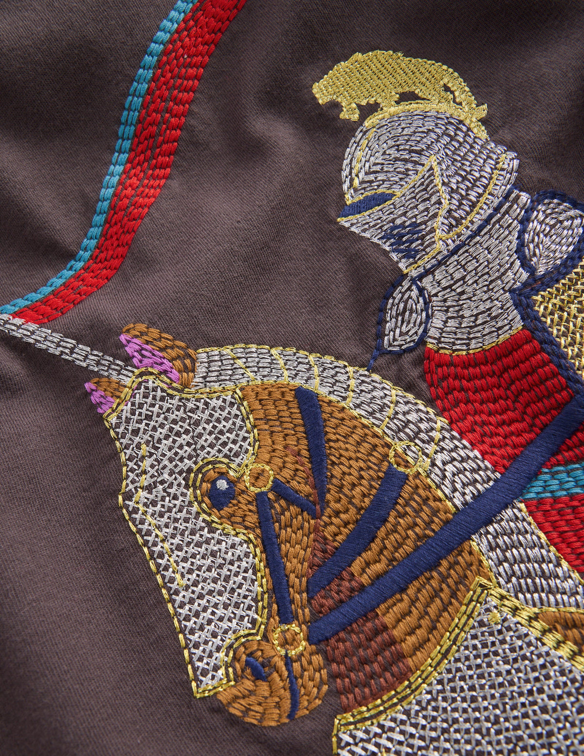 Langarmshirt mit Superstitch-Design-Warmes Grau Ritter - Image 3