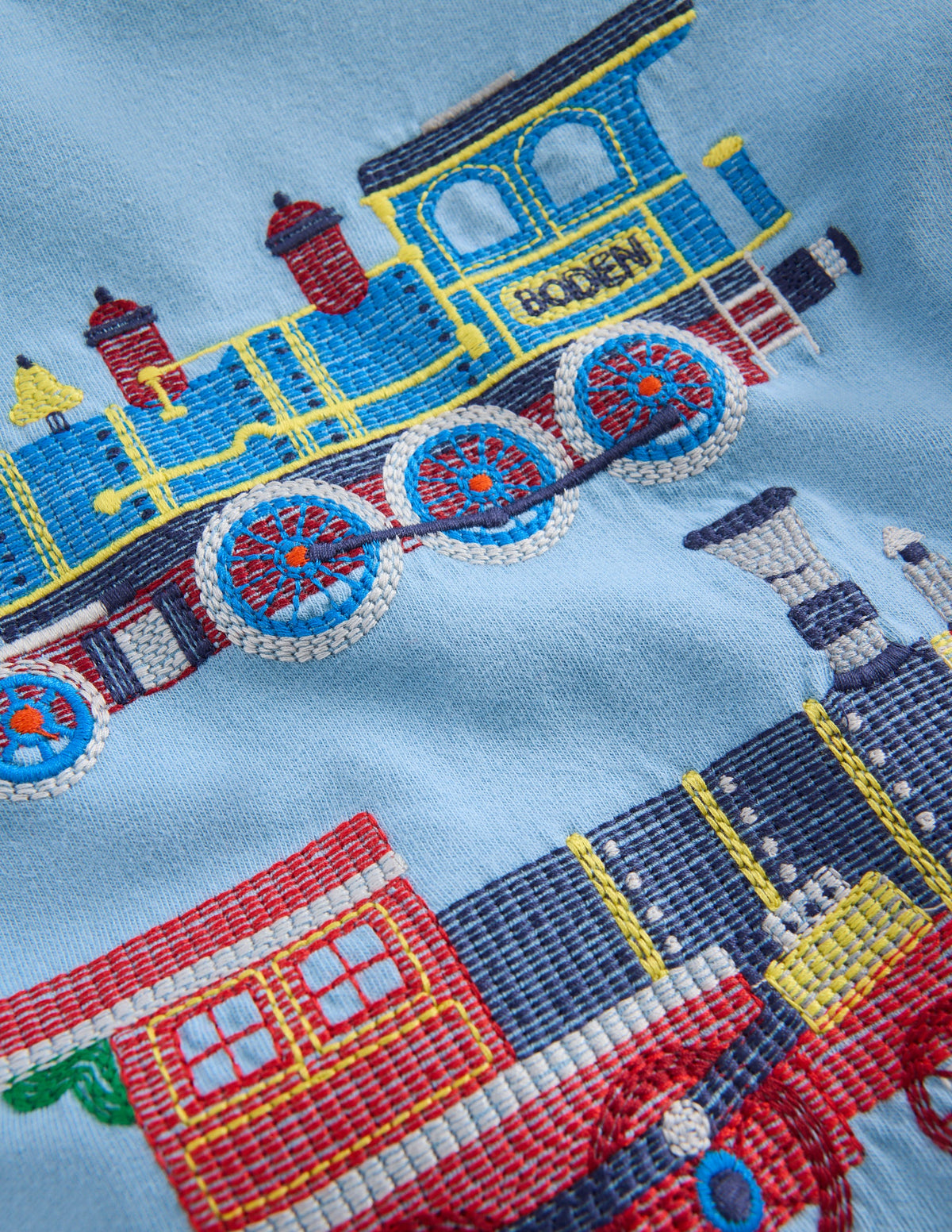 Langarmshirt mit Superstitch-Design-Gletscherblau Züge - Image 3