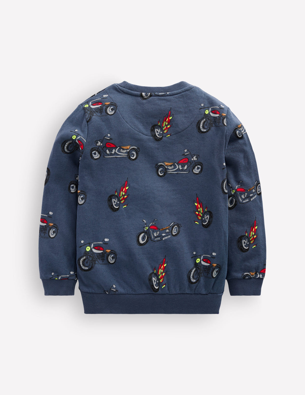 Bedrucktes Sweatshirt für den Alltag-Graublau Motorräder - Image 2
