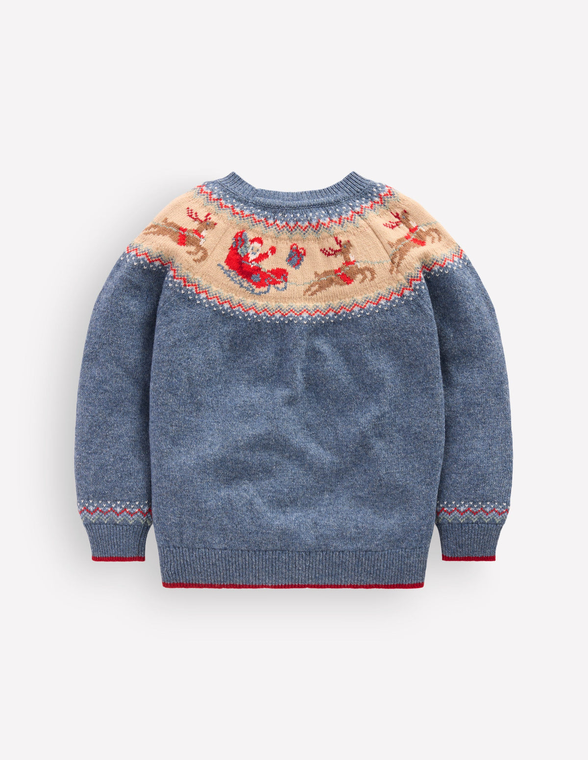 Fair-Isle-Pullover-Blau Meliert Postamt Am Nordpol-3