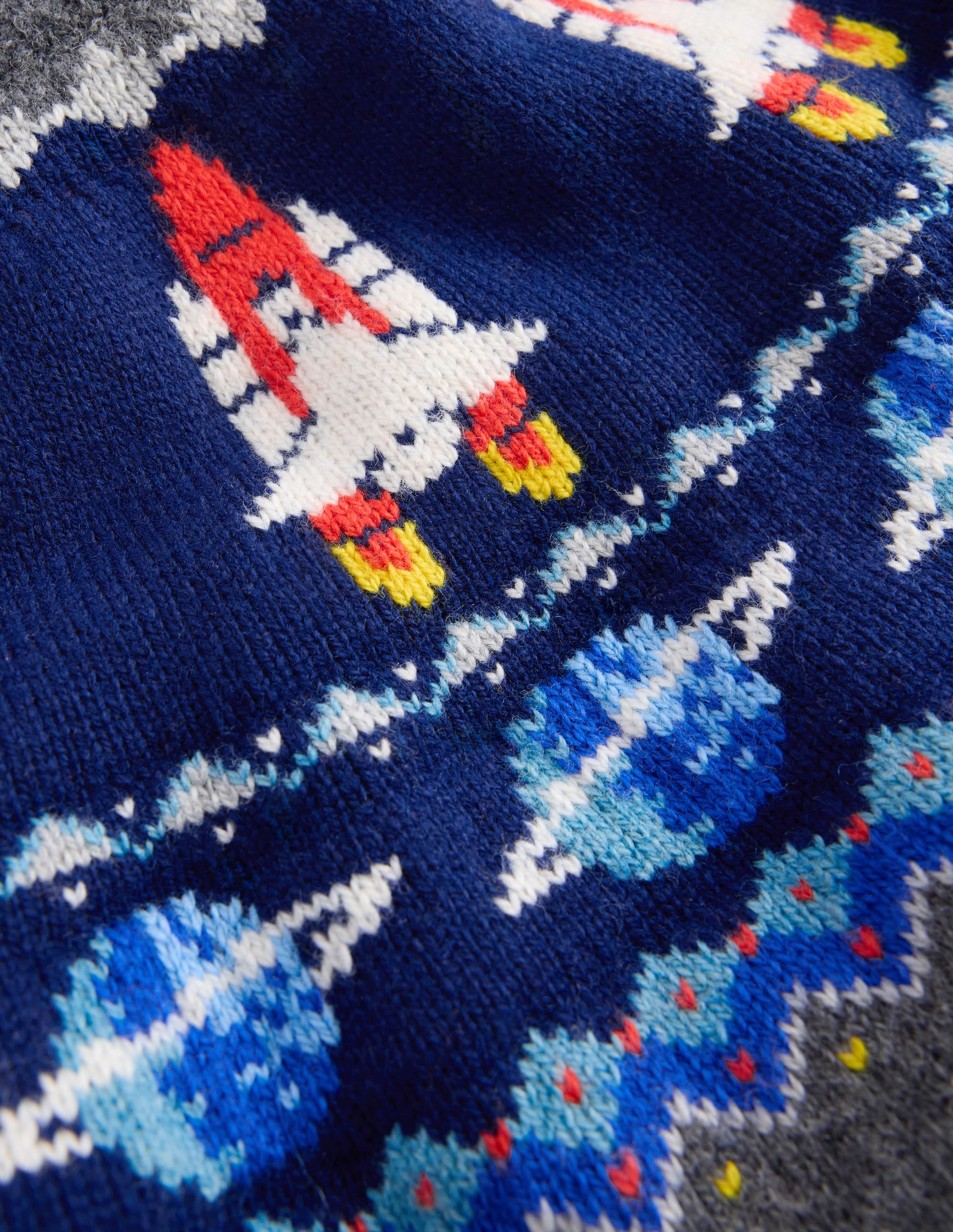 Fair-Isle-Pullover-Anthrazit Meliert Weltall - Image 3