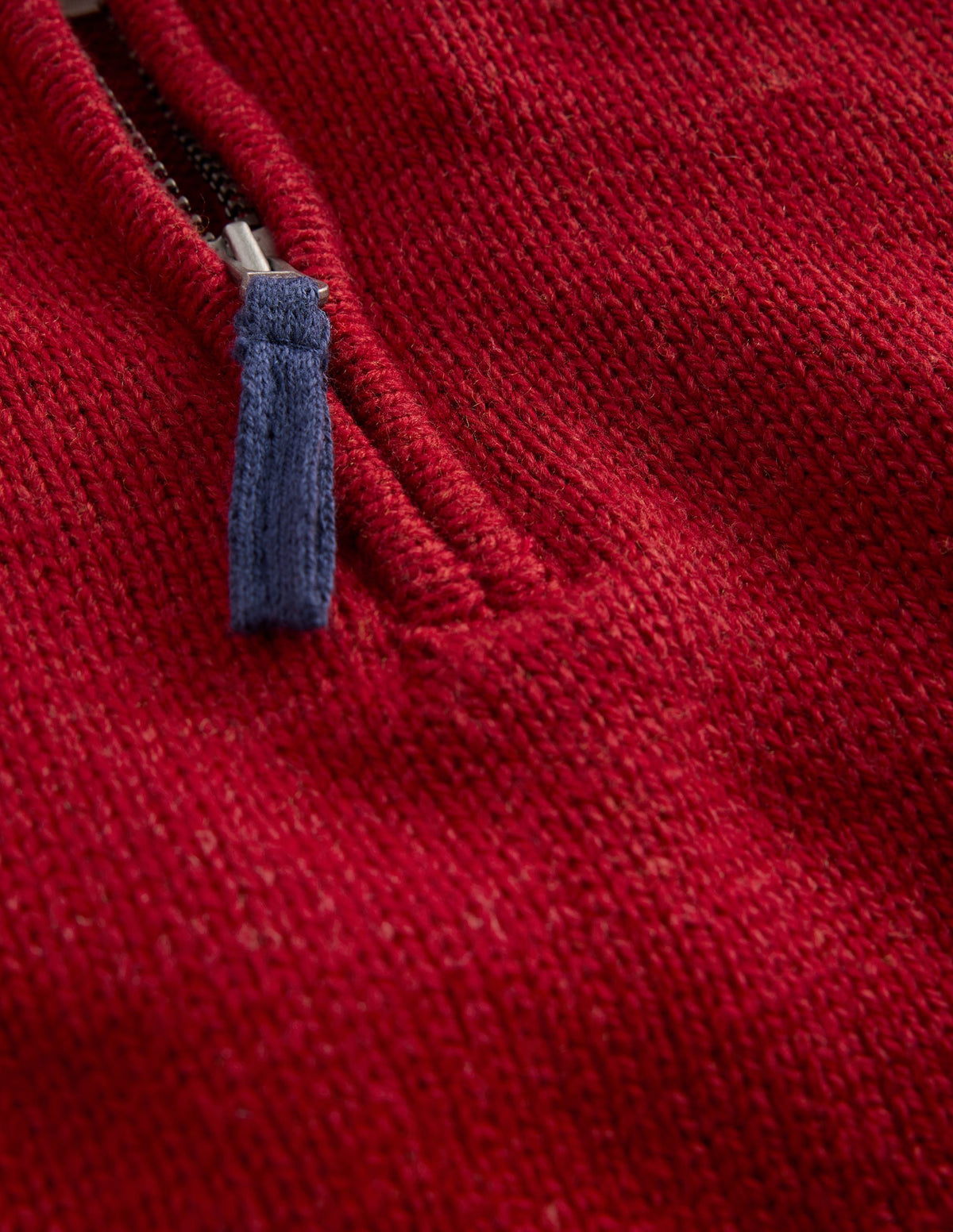 Klassischer Pullover mit halblangem Reißverschluss-Purpurrot - Image 3