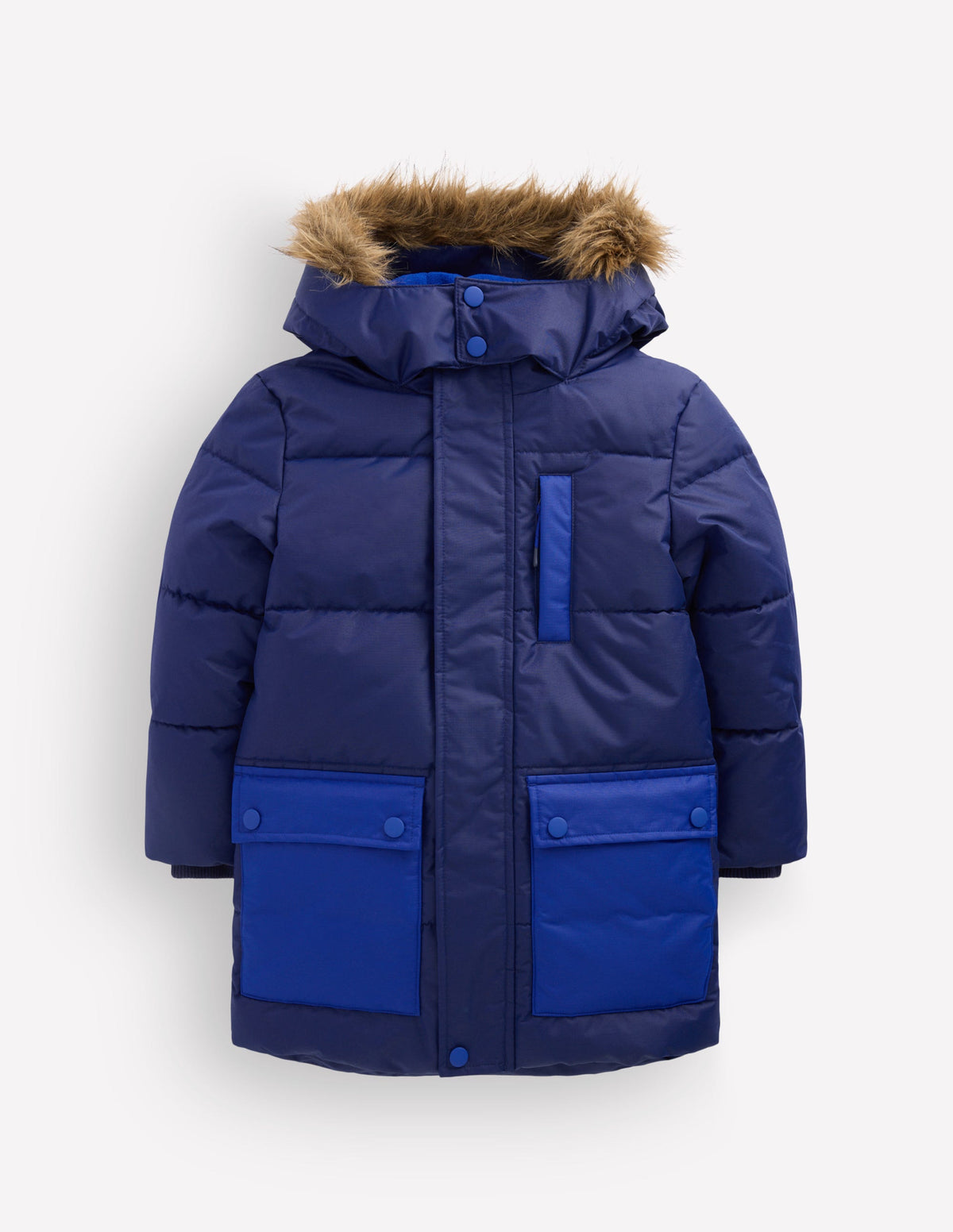 Wattierter Mantel mit Fleecefutter-Schuluniform-Marineblau-4