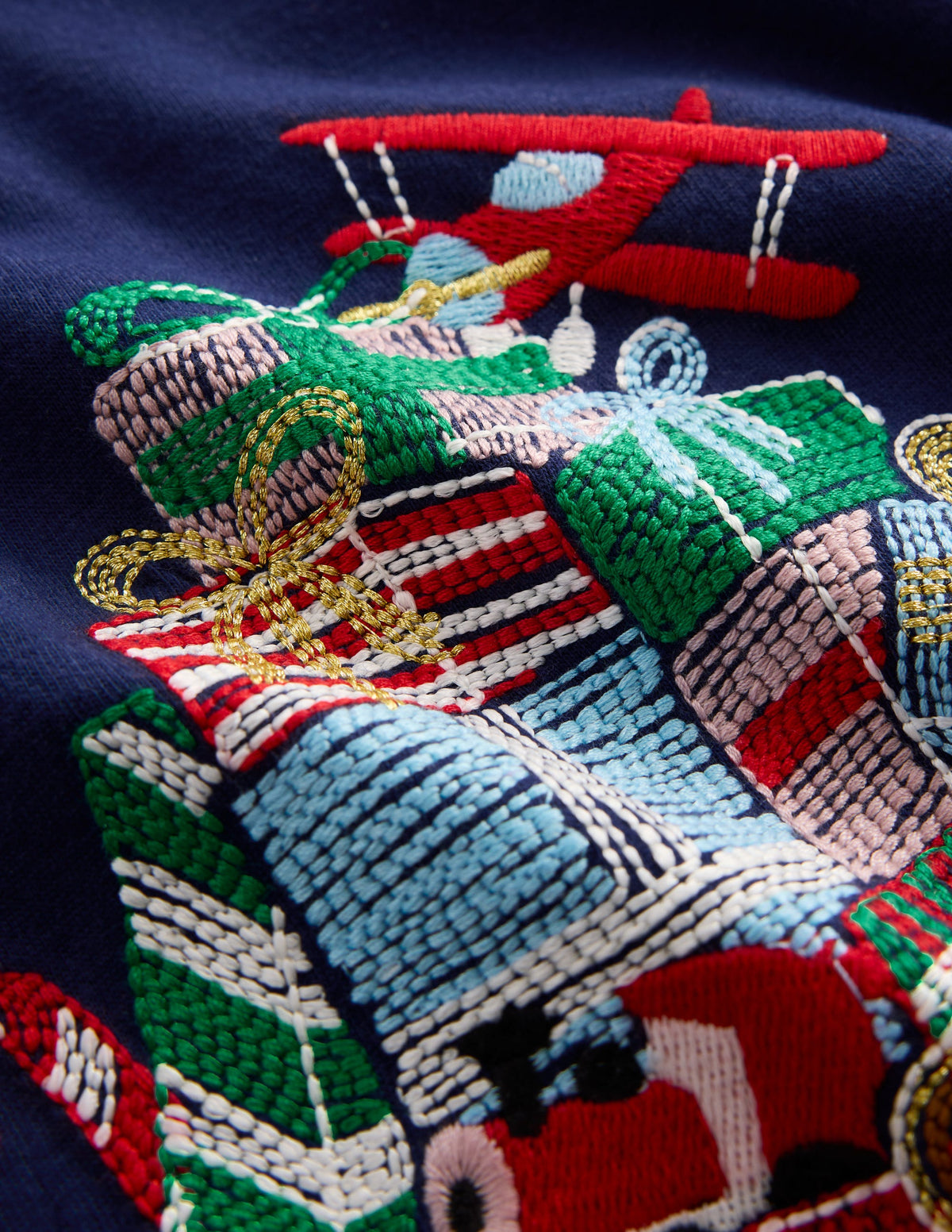 T-shirt phosphorescent à super surpiqûres-Traîneau de Noël-4