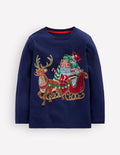 T-shirt phosphorescent à super surpiqûres-Traîneau de Noël