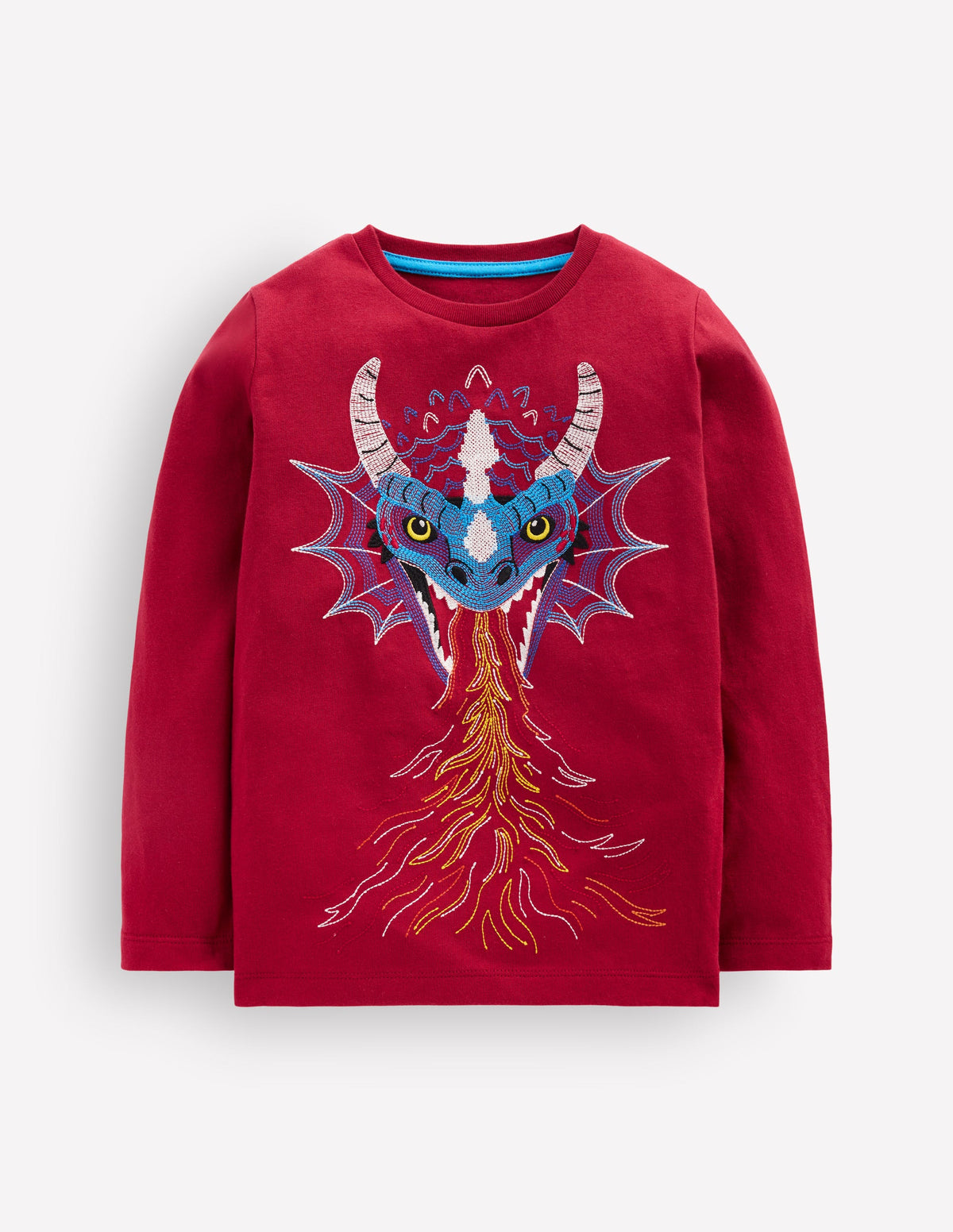 Im Dunkeln leuchtendes T-Shirt mit Superstitch-Kastanie Drache-1