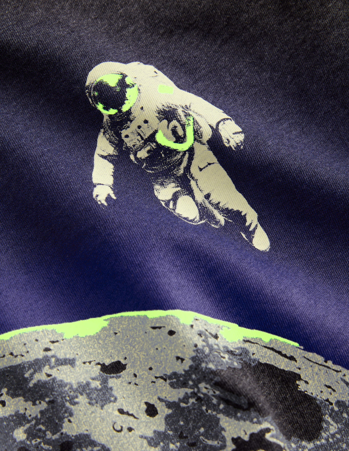 T-shirt phosphorescent à manches longues-Lune anthracite chiné - Image 4