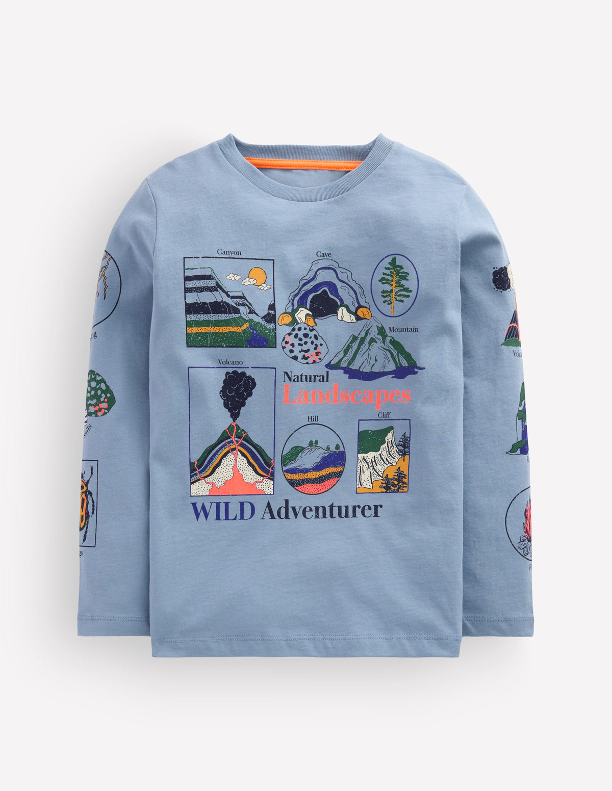 Im Dunkeln leuchtendes Langarmshirt-Französisches Blau, Landschaften - Image 3