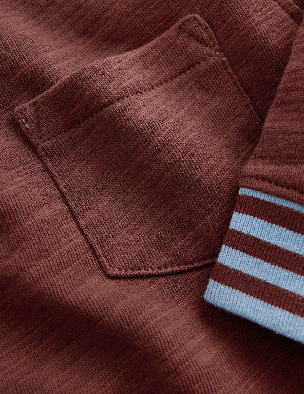 T-shirt semi-épais cosy-Marron forestier/bleu glacier-3