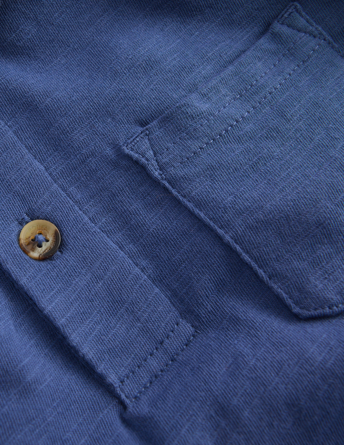 Polo flammé à manches longues-Bleu denim - Image 3