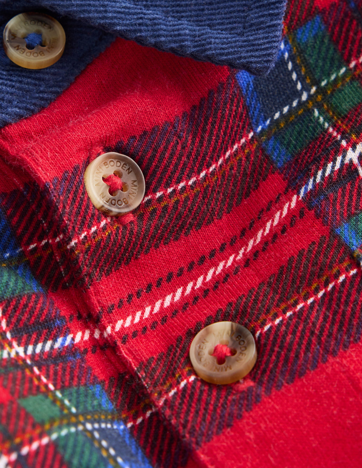 Langärmliges, elegantes Polohemd-ROT KARIERT - Image 3