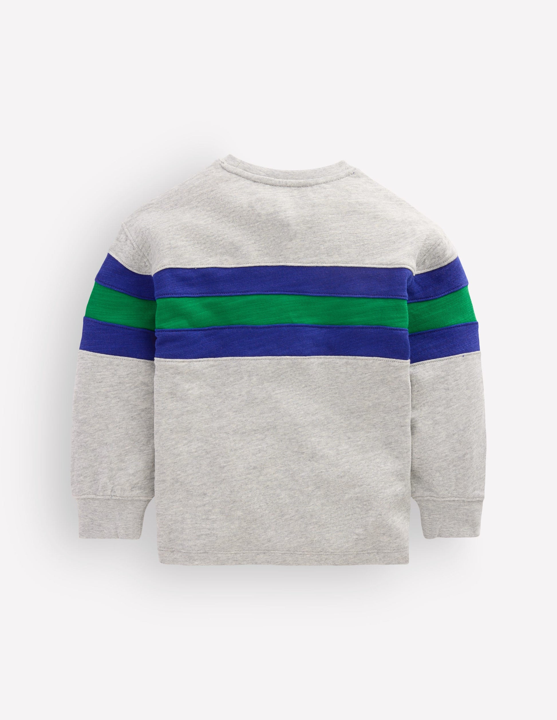 Lässiges, mittelschweres Langarmshirt-Grau Meliert-2