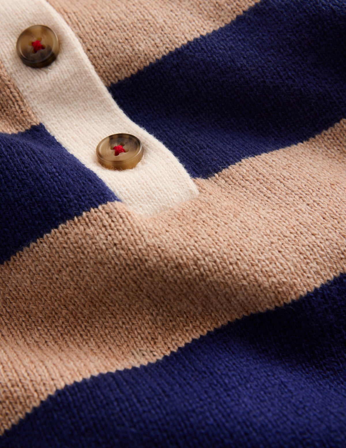 Rugby-Strickpullover-Blau/Braun, Gestreift-3
