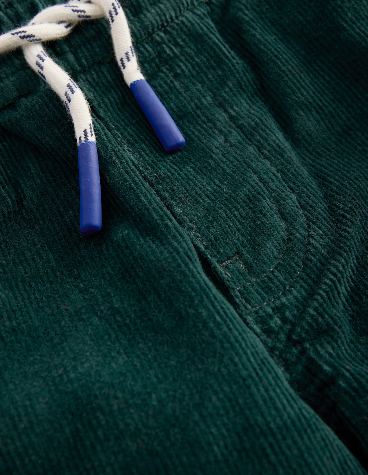 Schmal geschnittene Hose zum Hineinschlüpfen-Dunkelgrün Cord-3