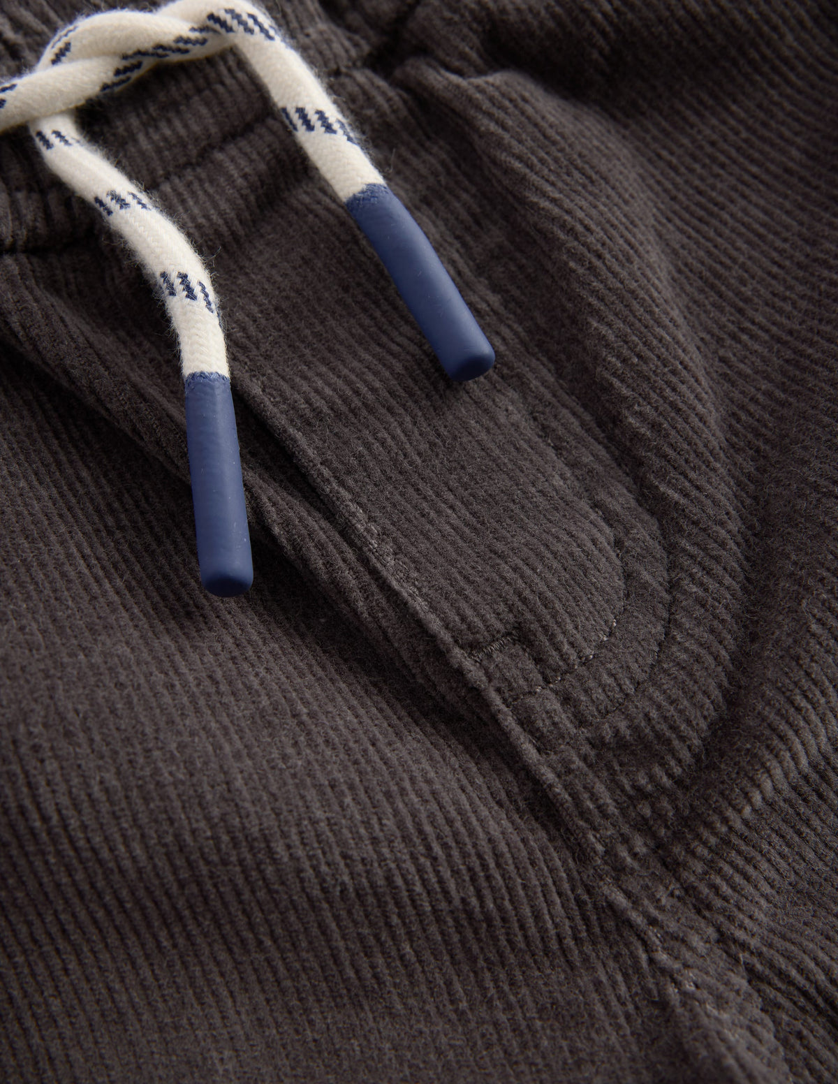 Schmal geschnittene Hose zum Hineinschlüpfen-Grau Cord-3