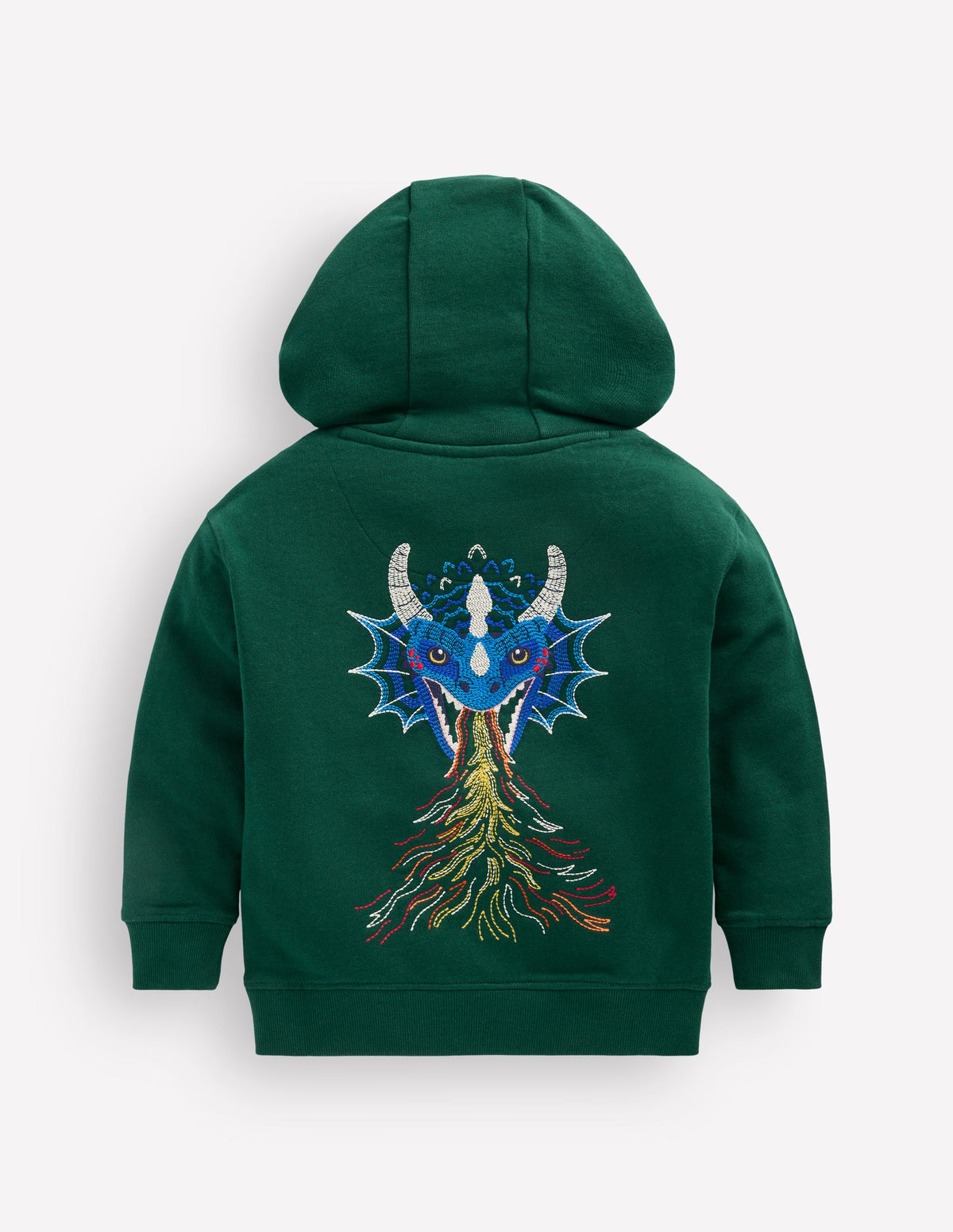 Kapuzenpullover mit Superstitch-Dunkles Smaragdgrün Drachen - Image 2