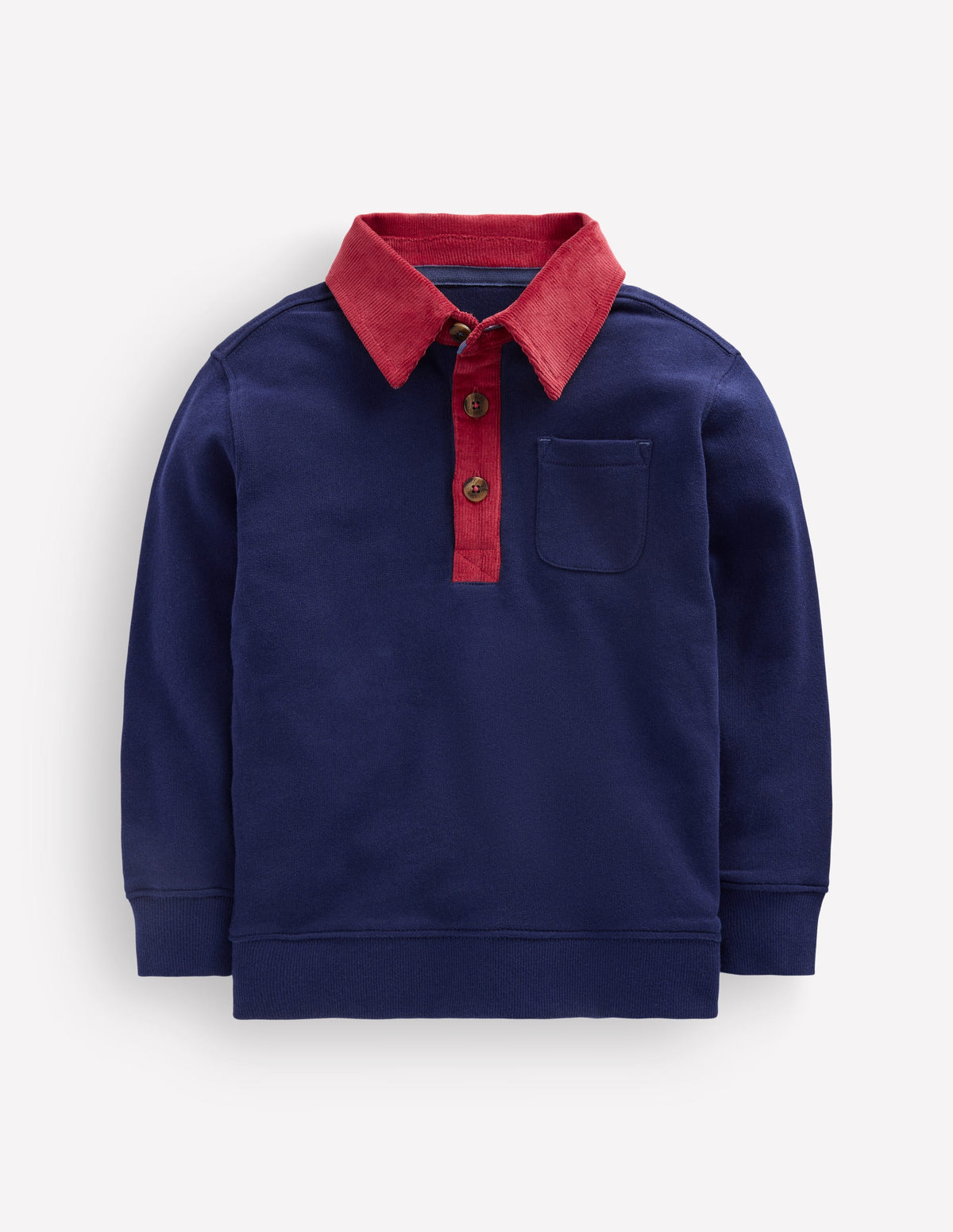 Sweatshirt mit elegantem Kragen-Schuluniform-Marineblau - Image 1