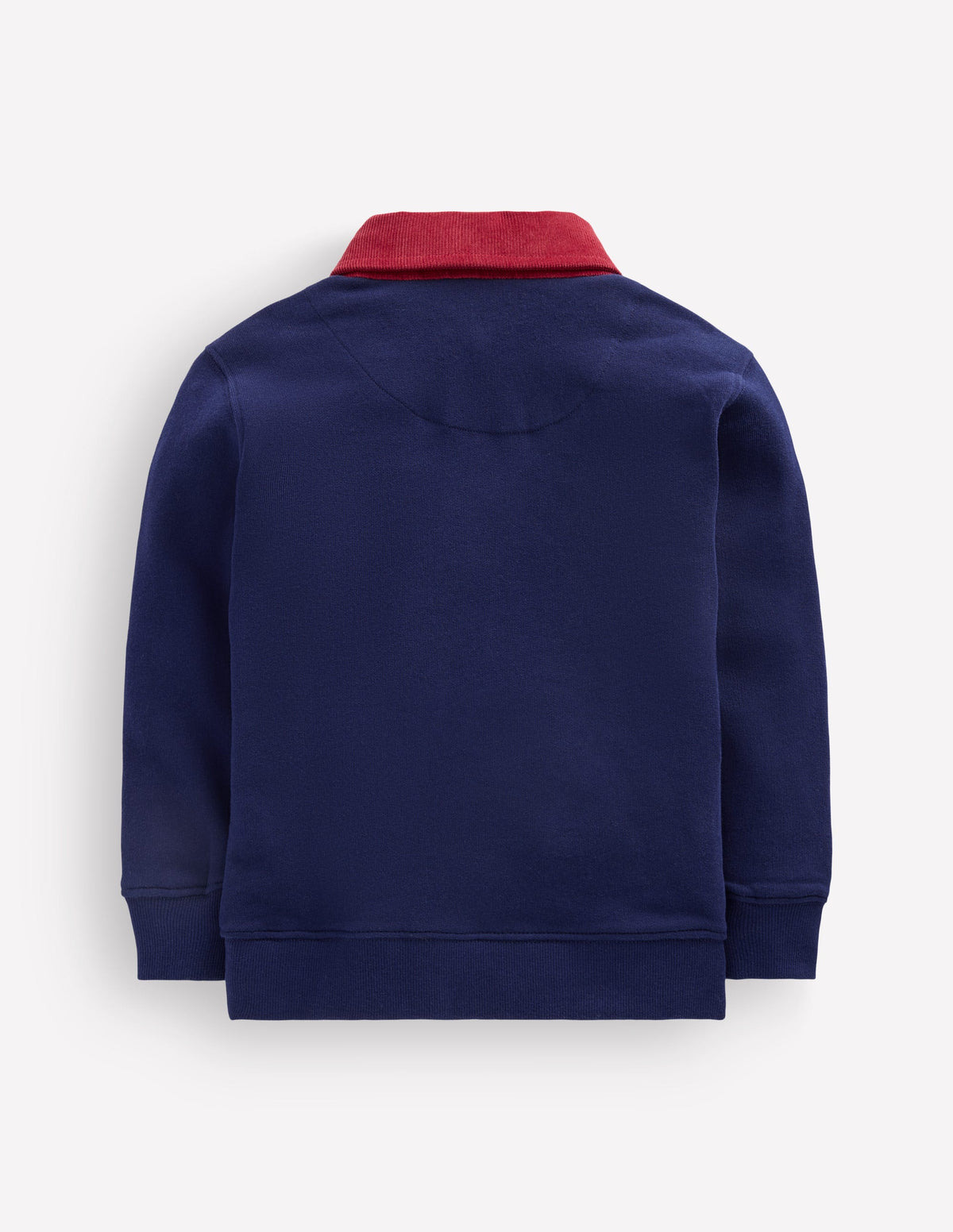 Sweatshirt mit elegantem Kragen-Schuluniform-Marineblau-2