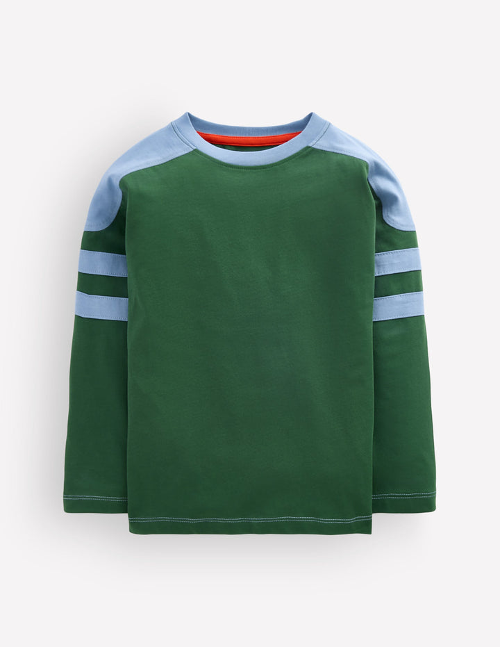 T-shirt colourblock-Vert chasseur
