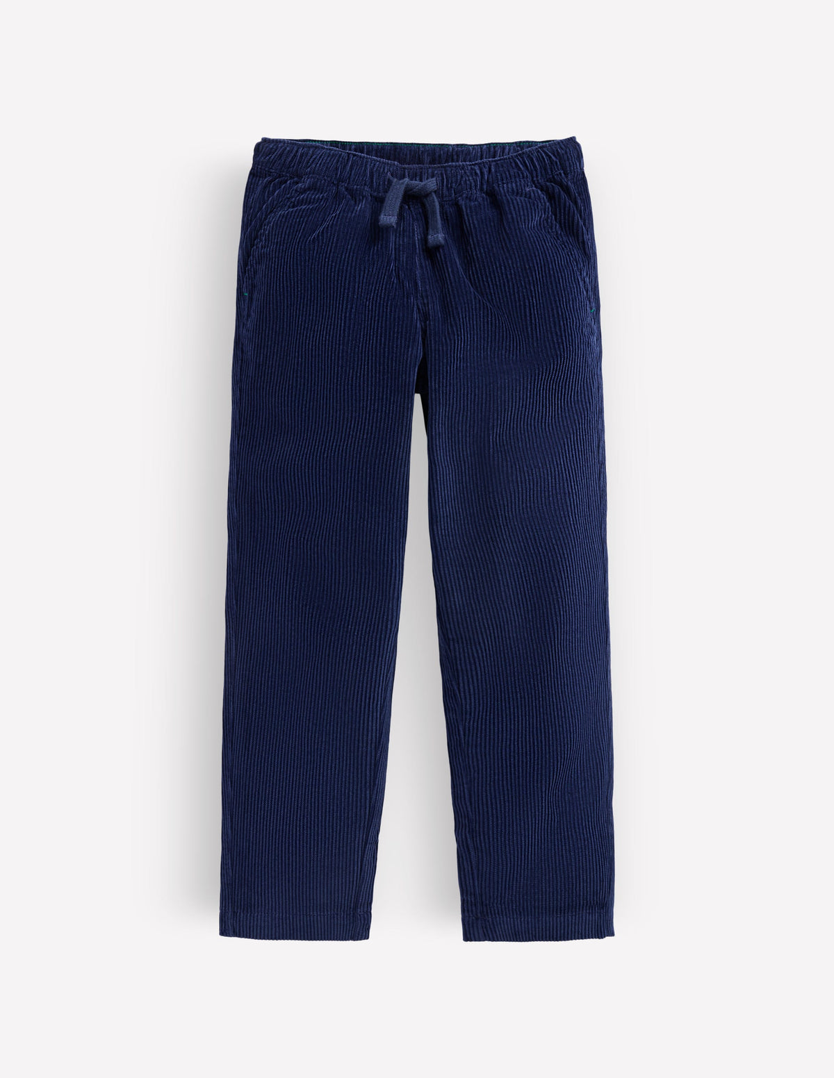 Lässige Cordhose mit geradem Bein-Marineblau - Image 1