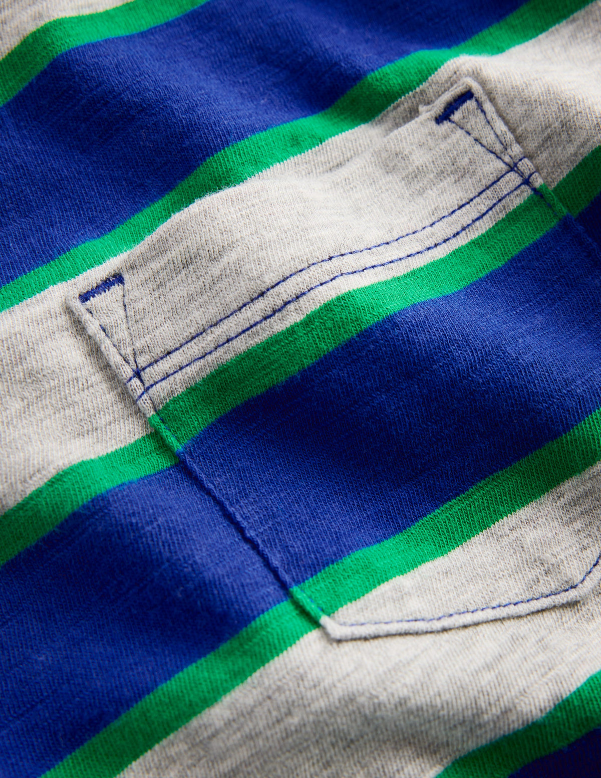 Langärmliges T-Shirt für den Alltag-Grau Meliert/Blau/Grün-3
