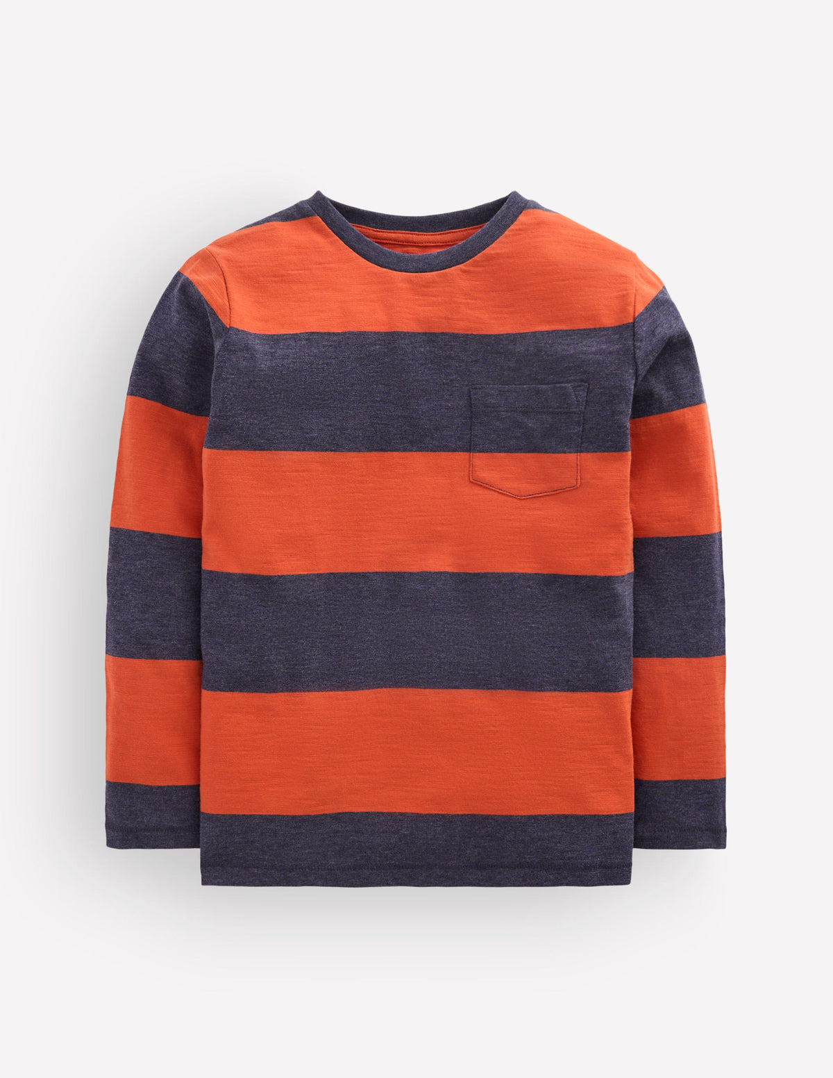 Everyday Long Sleeve T-Shirt-Conker Brown / Navy Marl-1
