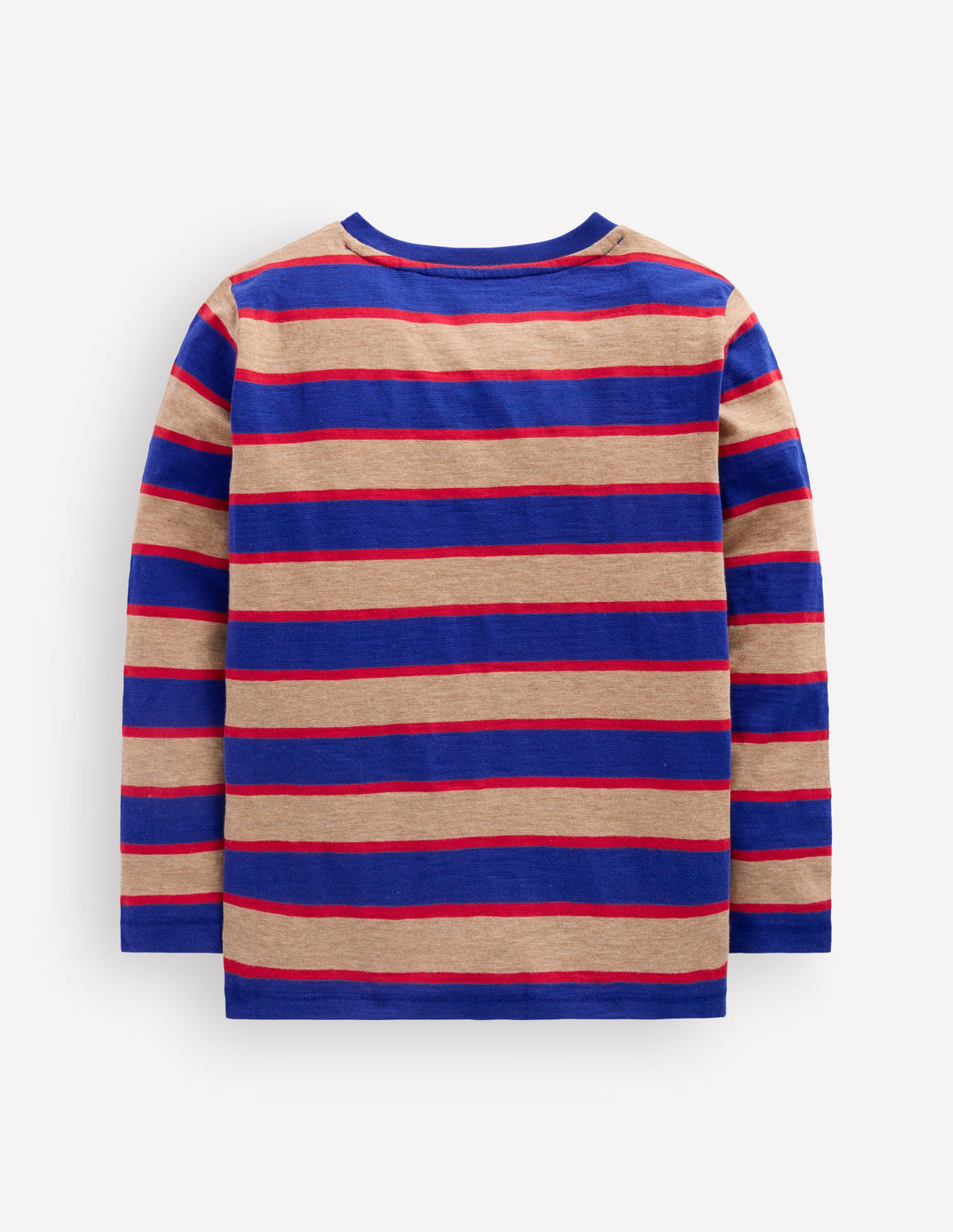 Langärmliges T-Shirt für den Alltag-Braun/Blau/Rot - Image 2