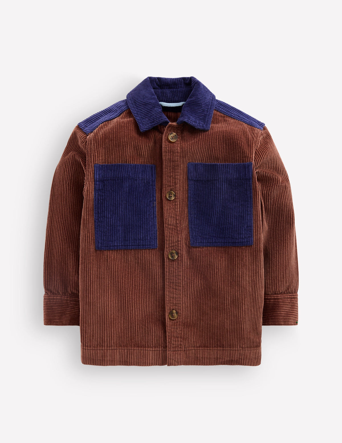 Hemdjacke mit Brusttaschen-Waldbraun-1