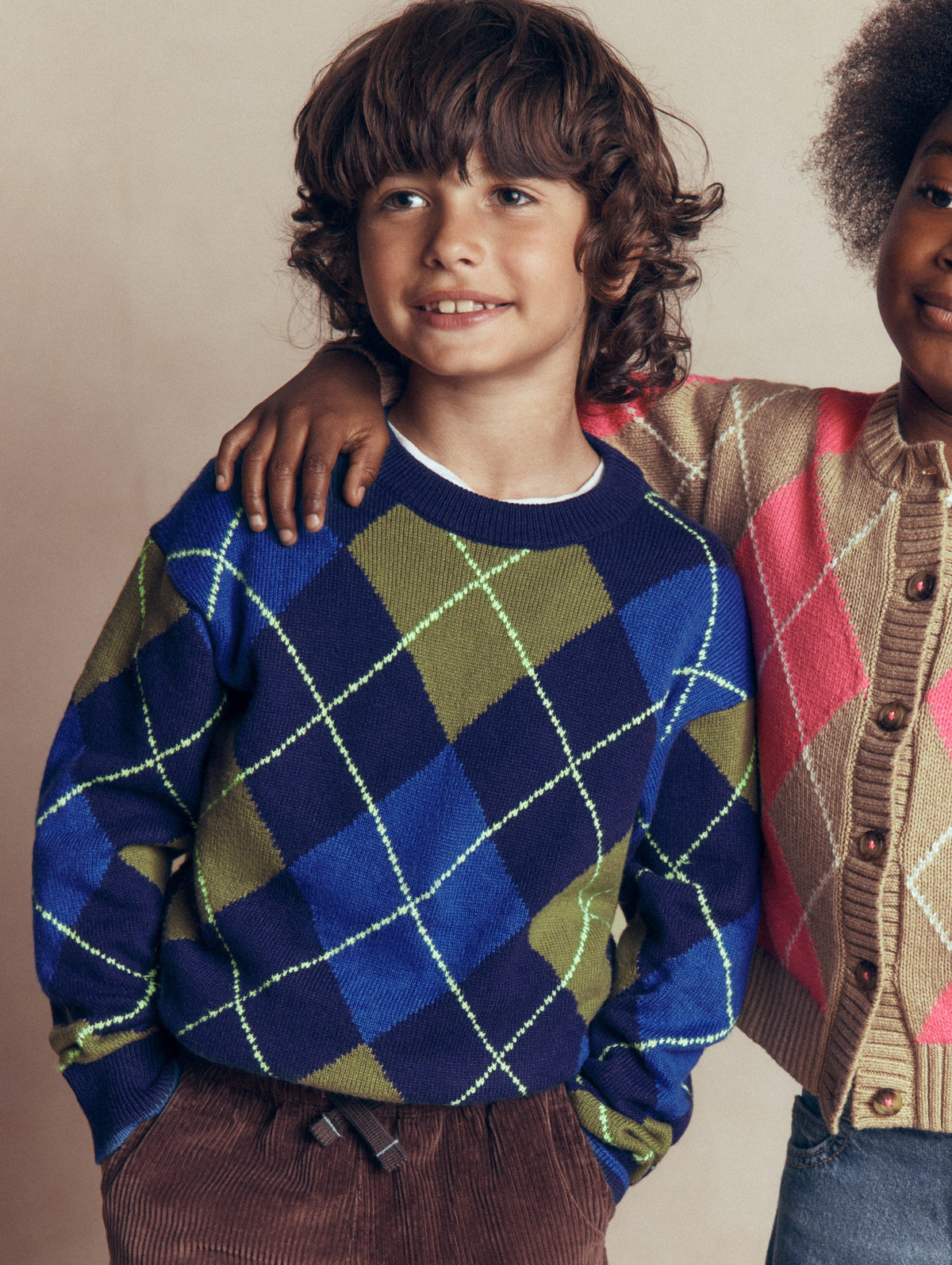 Argyle Jumper-College Navy-2