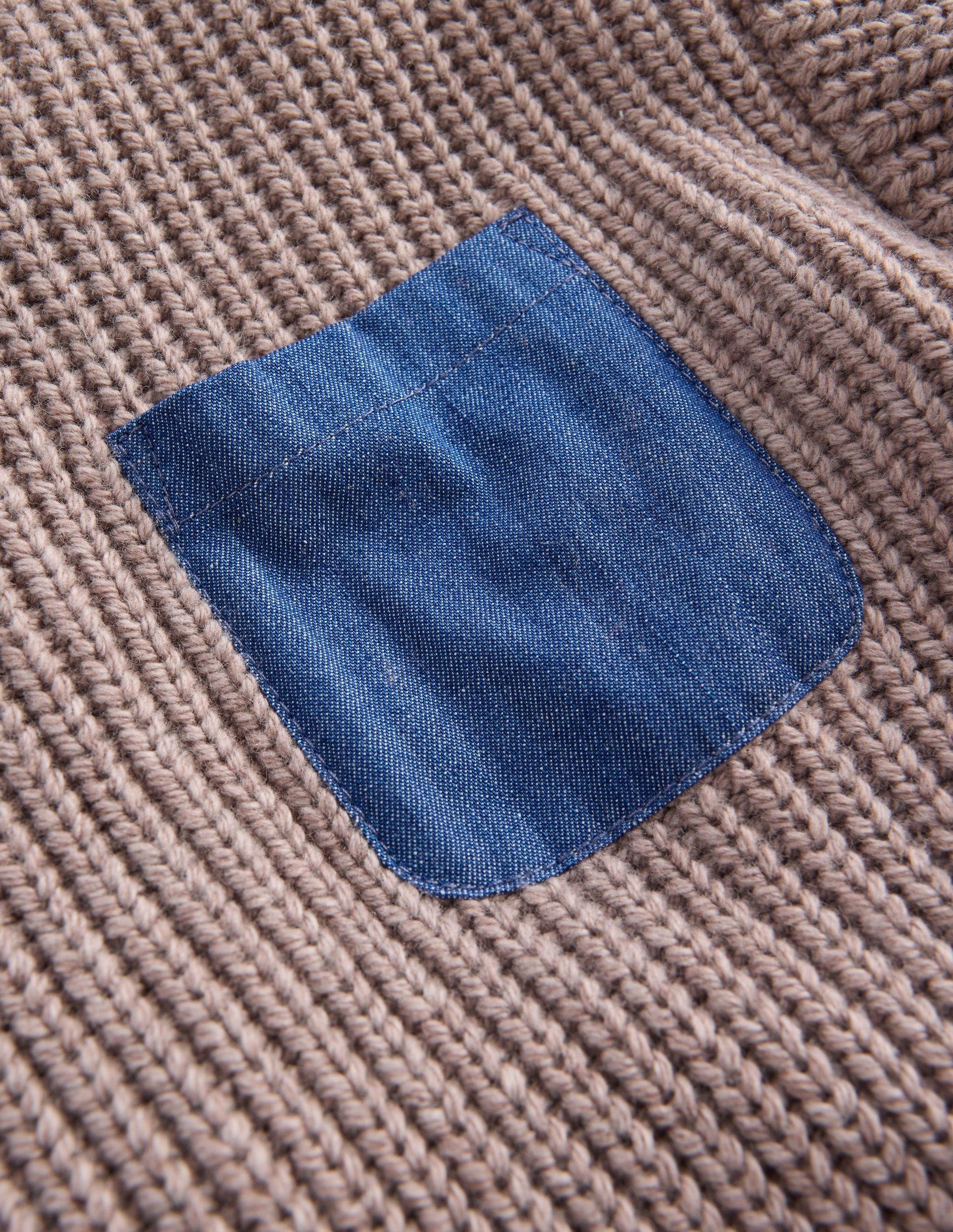 Pullover in Blockfarben-Steingrau Meliert - Image 3